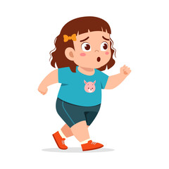 fat little kid do running for weight loss