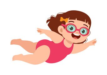 fat little kid do swimming for weight loss