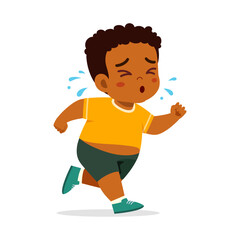 fat little kid do running for weight loss