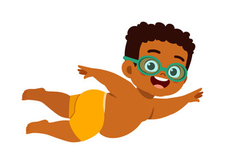 fat little kid do swimming for weight loss