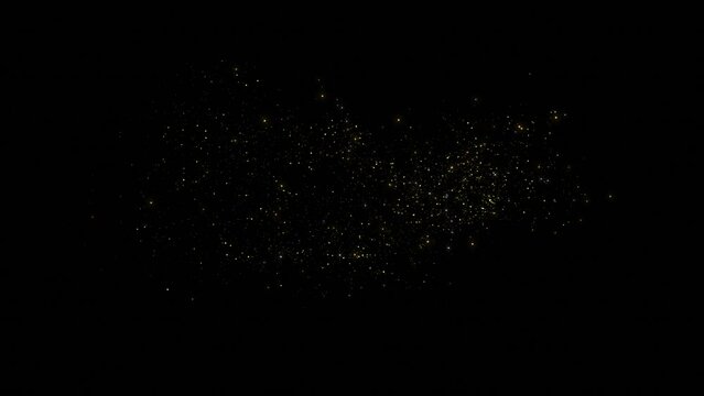 4K luxury sparkling glitter dust trail Golden particles effect Overlay sparkles. festival Christmas, Diwali, Ramadan glitters Bokeh lights glowing Logo title reveal Intro Fireworks animation.