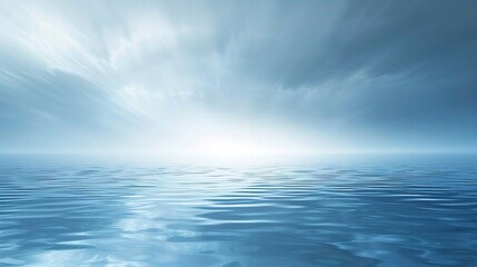 Obraz premium Serene Soft Blue Light Gradient Background with Empty Space for Text or Design Elements