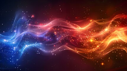 Obraz premium Abstract colorful light waves background