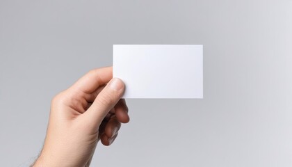 Obraz premium business blank promote message content bank card white show concept holding payment design pay hand transparent white close card man credit background hold blank for