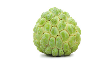 Sugar apple   isolated on white background, exotic tropical Thai annona or cherimoya fruit, healthy food.