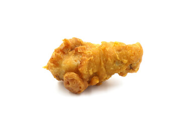 Fried chicken isolated white background