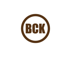BCK logo design vector template. BCK logo design.