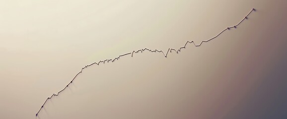 Simple line graph indicating market ascent on a sleek neutral backdrop.