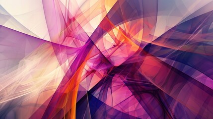 Obraz premium Ethereal Layers - Abstract Digital Design with Soft Gradients and Overlapping Elements