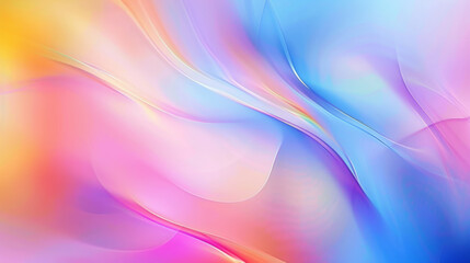 vibrant and abstract background with smooth, flowing curves and a gradient of bright colors in blues, pinks, purples, and yellows
