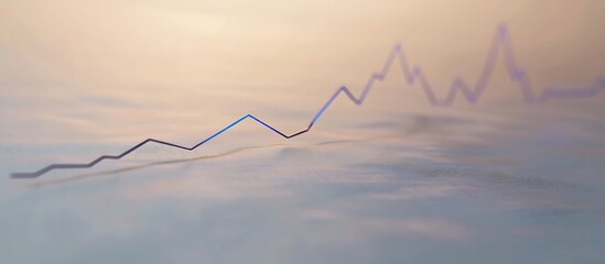 Simple line graph rising on a soft plain canvas, indicating steady growth.