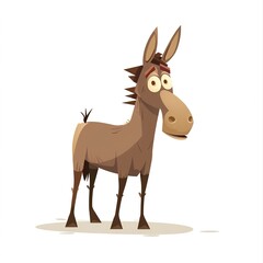 Fototapeta premium Mule Minimalist fashion cartoon isolated whitebackground