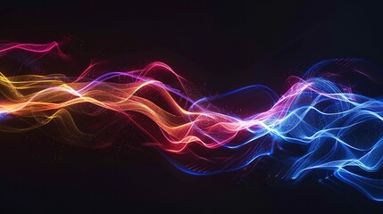 Fototapeta premium Electrifying Technological Symphony - Abstract Composition of Luminous Electricity Threads