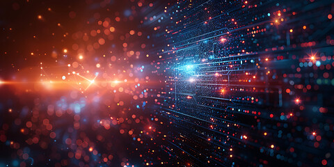 Fototapeta premium IoT Masterpiece: Interconnected Tech Art