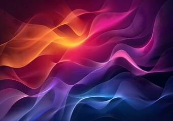 Abstract Colorful Waves Background