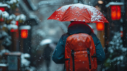 Postman Delivers Warmth on a Rainy Day