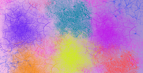 Multi color crack effect backgroung.