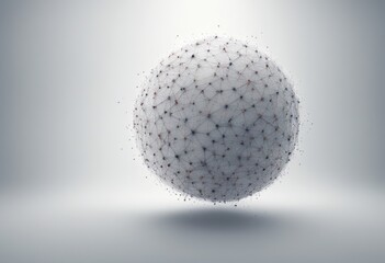 cyber physics structure innovation circle energy grid tech connect made rendering white background data element graphic communication ball points texture design 