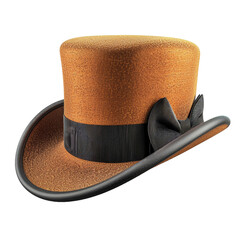 derby hat isolated on white background, kentucky derby hat, mens derby hat, genrated by AI.






