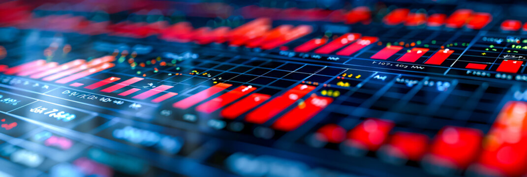 Professional Audio Mixer with Digital Controls and Volume Knobs