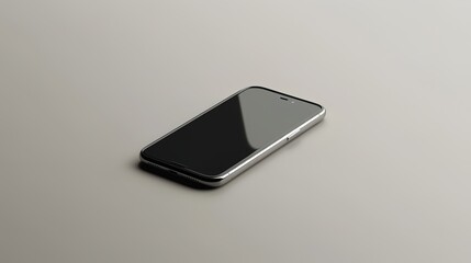 Minimalist Technology: Sleek Phone on Clean Digital Design Background