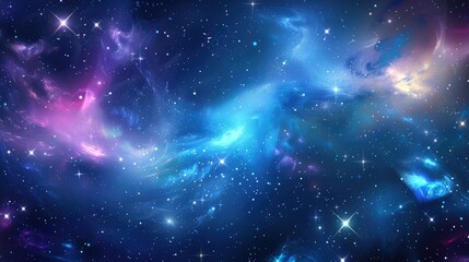 Fototapeta premium Abstract space background with stars and galaxies