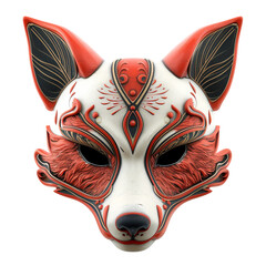 kitsune mask isolated on white background, japanese kitsune mask, kitsune mask demon slayer




