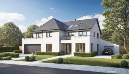 sale house rendering concept real estate village bungalow 3d development