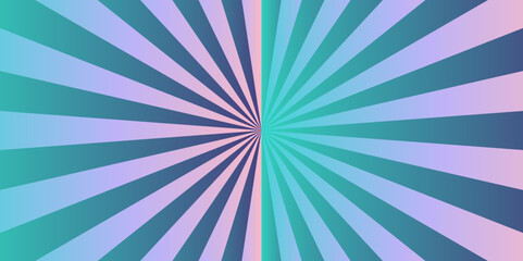 Modern abstract sunshine retro sunburst beam blue sunrise wallpaper. sunlight summer beautiful geometric frame ray backdrop texture background.	
