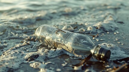 Sample water from the baltic sea for analysis very detailed and realistic shape