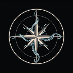 navigation octopus tentacles wired around map