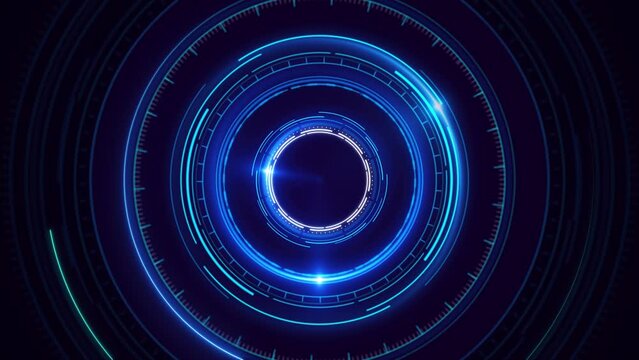 Data Network, HUD circle interfaces Virtual Reality, Quantum Computing Cyber world, sci-fi grid, technology surface hologram frame Digital plexus lines. Frame viewfinder Interference cyberspace