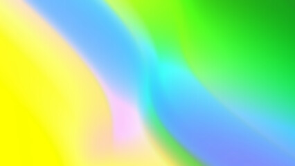 Abstract blue green yellow gradient background with liquid style waves