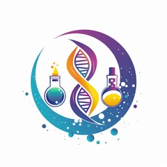 DNA and Elixir Alchemy Symbol