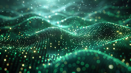 Cyber Security Art: Stylized Background with Blue-Green Hues