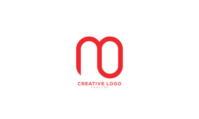 NO Abstract initial monogram letter alphabet logo design