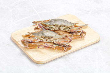 Two raw crab for cooking