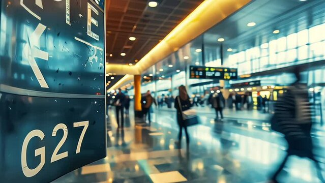 Peoples walking and carries luggage in airport terminal