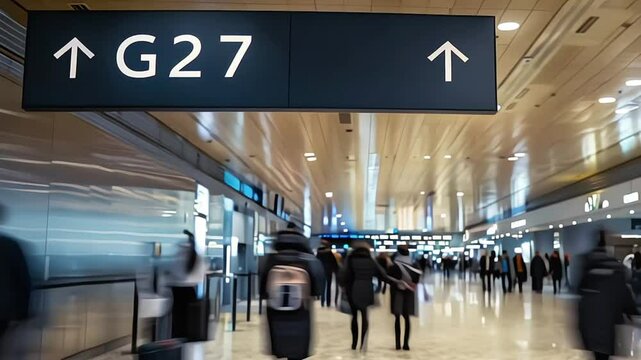 Peoples walking and carries luggage in airport terminal
