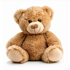 Obraz premium Cuddly Teddy Bear Isolated on White