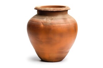 Traditional Clay Pot Isolated on White