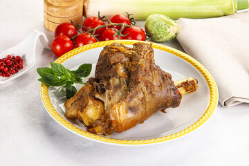 Baked Lamb shank with bone