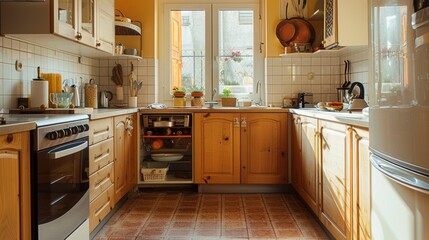 Fototapeta premium construction of interior kitchen renovation