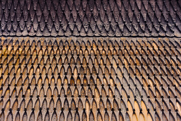 Wooden roof tiles from the Urnes Stave Church, Norway.