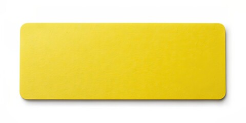 Yellow rectangular paper sticker on white background , adhesive, office supplies, note, blank, rectangle, label, sticker