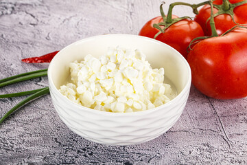 Cottage cheese Curd in the bowl