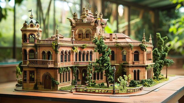 The catavento science museum is housed in a historic structure very detailed and realistic shape