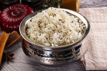 Indian cuisine jeera basmati rice