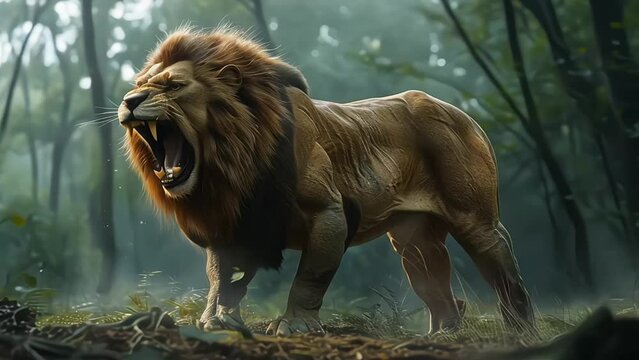 A wildlife in their natural habitats, providing viewers with an immersive experience. Concept of live wildlife exploration