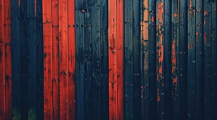 red wooden wall